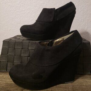 Black Suede wedges